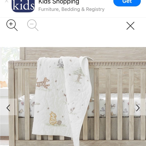 Pottery Barn Winnie the Pooh Quilted Baby Blanket